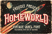 Homeworld Vintage Label Font, a Serif Font by JumboDesign (Thumbnail 1 of 6)