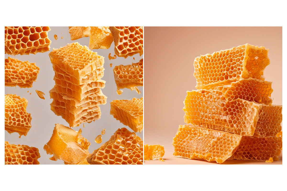 Golden Honeycomb Pieces Honey, a Background Graphic by IrySha (Photo 2 of 7)