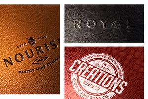 Leather Branding Logo Mockups