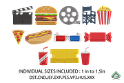Mini Movie Theatre Embroidery Design, a Solid Icon by Craft Nest (Thumbnail 1 of 6)