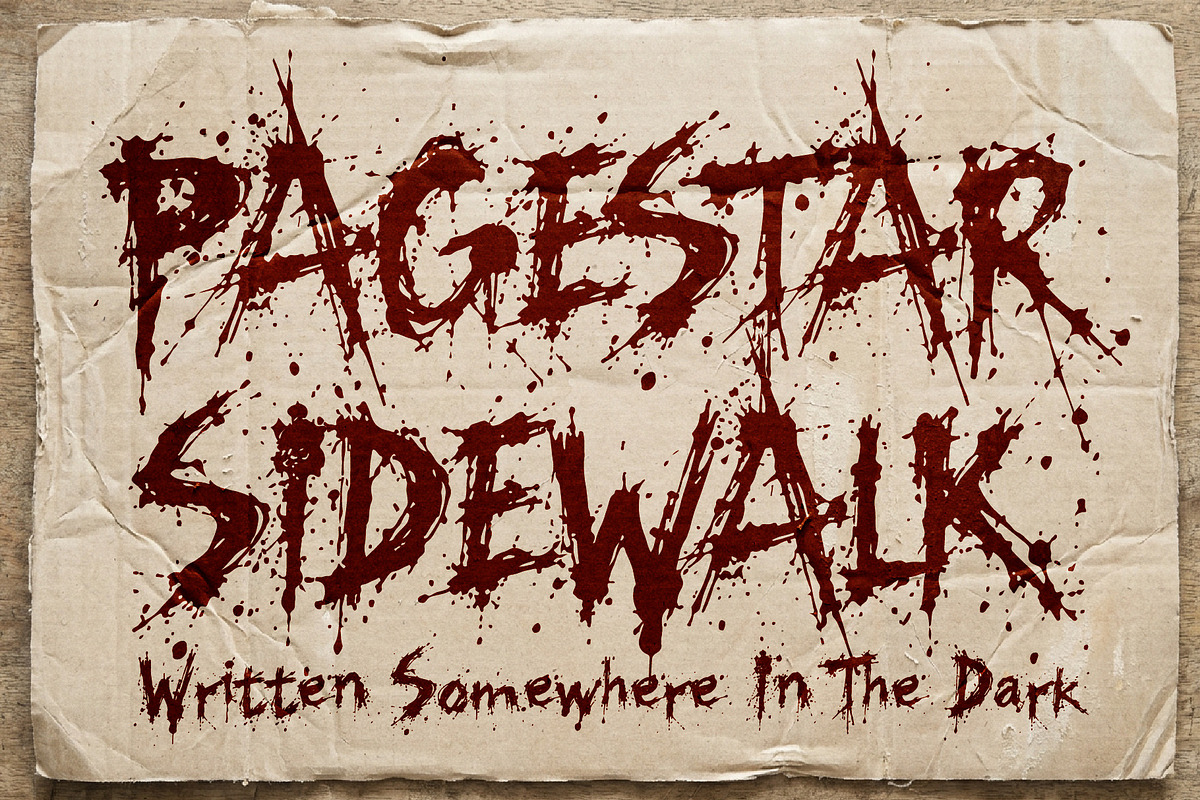 Pagestar Sidewalk mystery Grungetype, a Handwritten Font by HypeWorksCo (Photo 1 of 17)