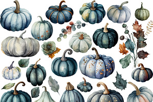 Oh My Gourd Fall Pumpkin Clipart Set