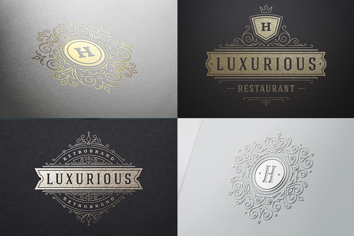 500 ornaments logos & monograms, a Branding & Logo Template by Vasya Kobelev (Photo 17 of 31)