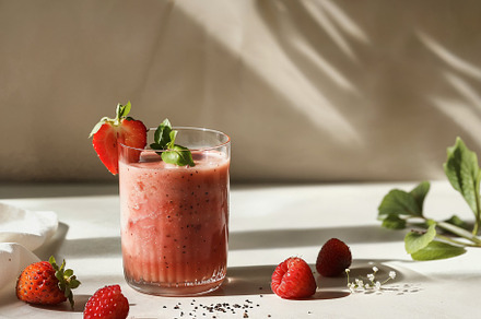 Strawberry Smoothie glass