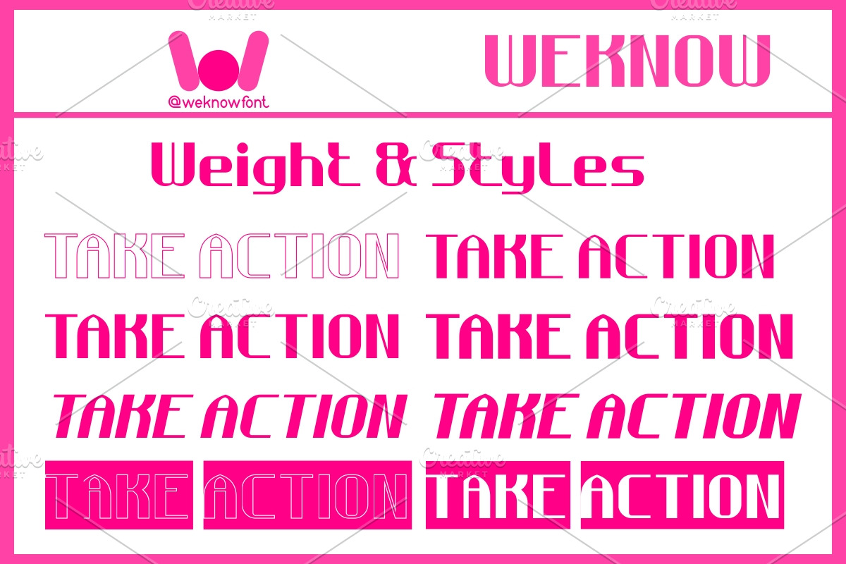 Take action font, a Sans Serif Font by weknow (Photo 6 of 8)