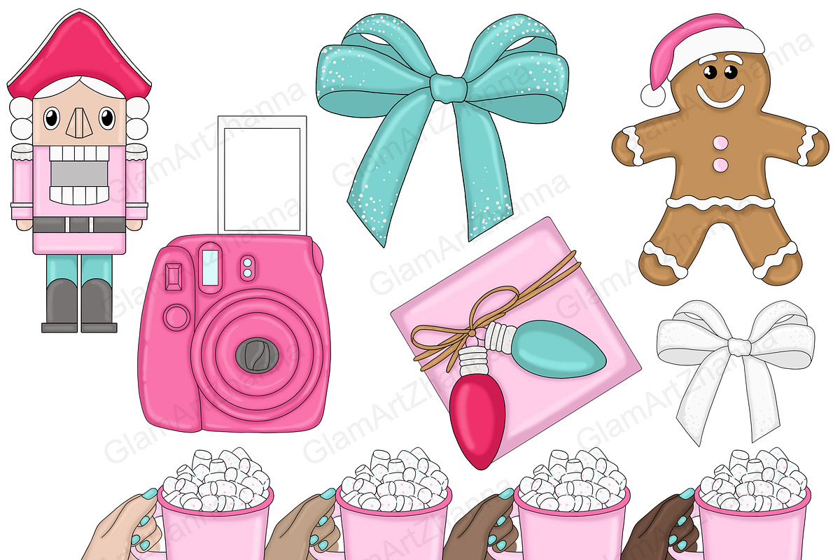 Joy Clipart, a Seasonal Illustration by GlamArtZhanna (Photo 6 of 7)