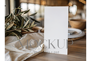 Rustic Olive Table Menu Mockup, a Product Mockup by MockupWizard (Thumbnail 1 of 4)