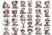 Whimsical Christmas Cat Clipart, an Illustration by Craft Nest (Thumbnail 5 of 6)