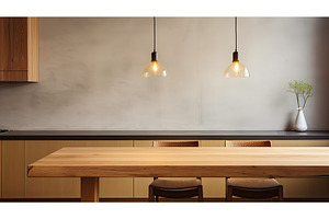 modern light wooden table ai, a Background Photo by pikepicture