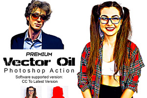 Premium Vector Oil Photoshop Action, an Action Add-On by Studio Retouch