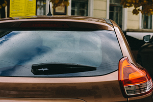 Rear Window Car Mockup Outdoors