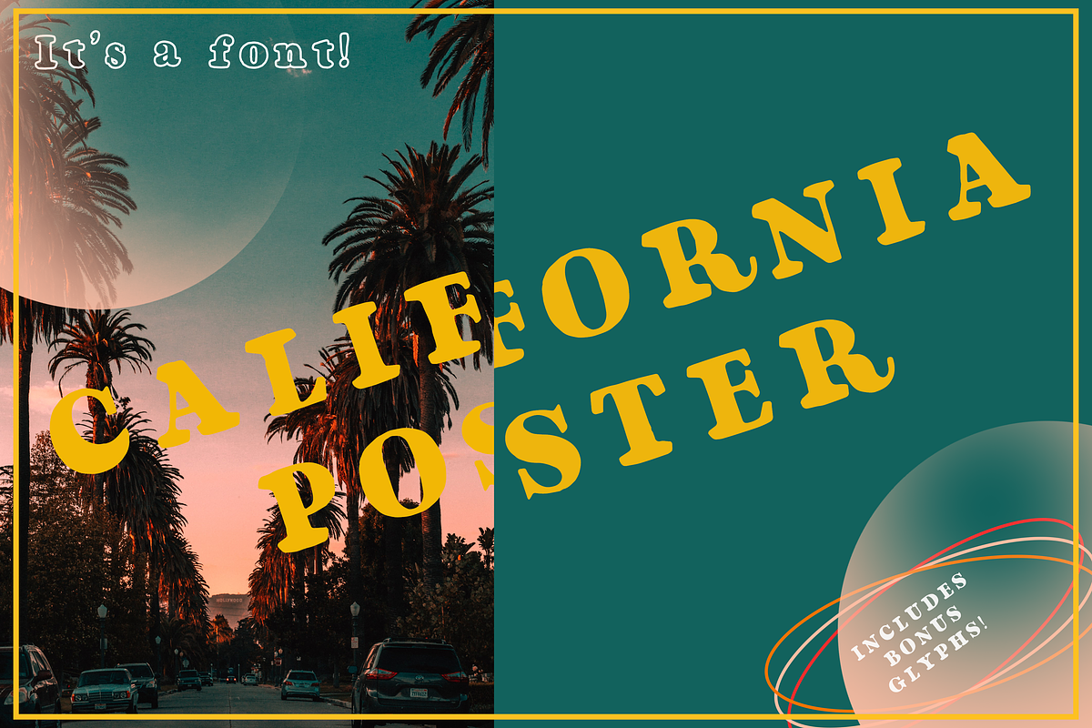California Poster - A retro font, a Serif Font by Jeffry Macpherson Visuals (Photo 1 of 6)