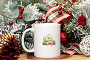 Vintage Christmas Farm Clipart, a Seasonal Illustration by LA Design (Thumbnail 9 of 9)
