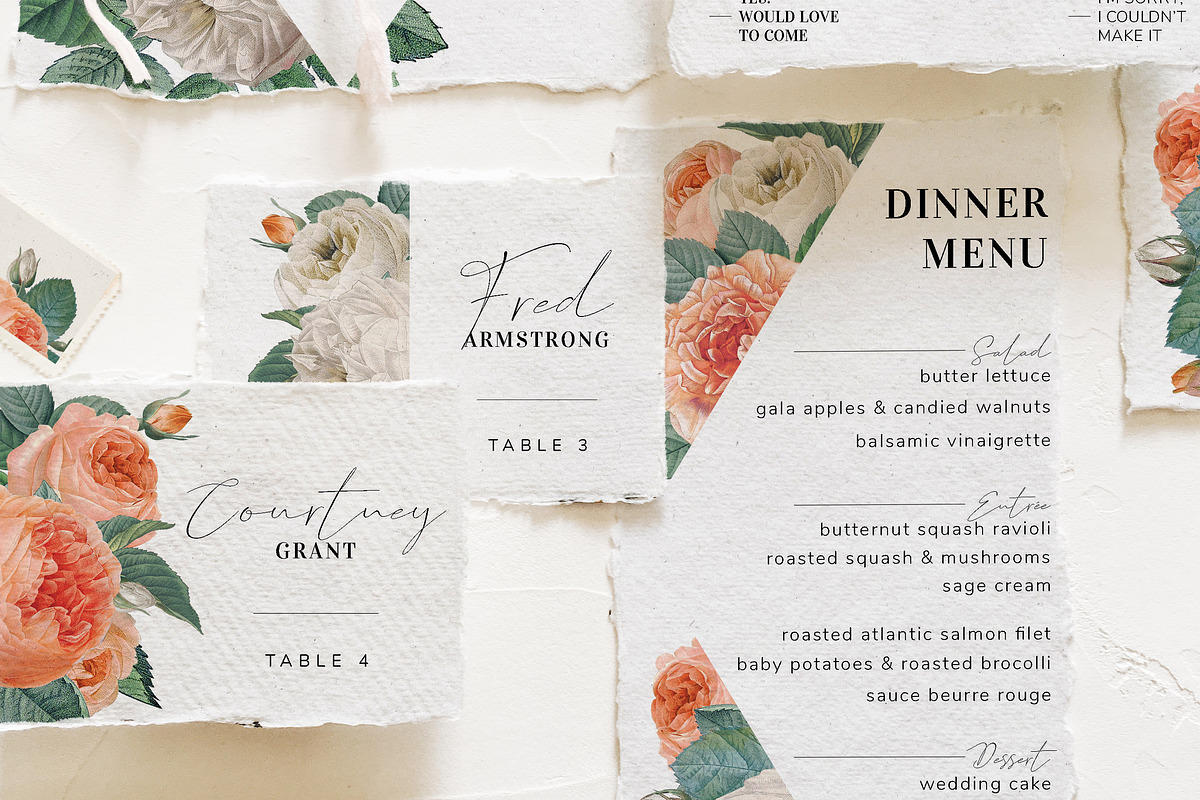 Blush & White Rose Wedding Suite, an Invitation Template by BlueRobinDesignShop (Photo 2 of 15)