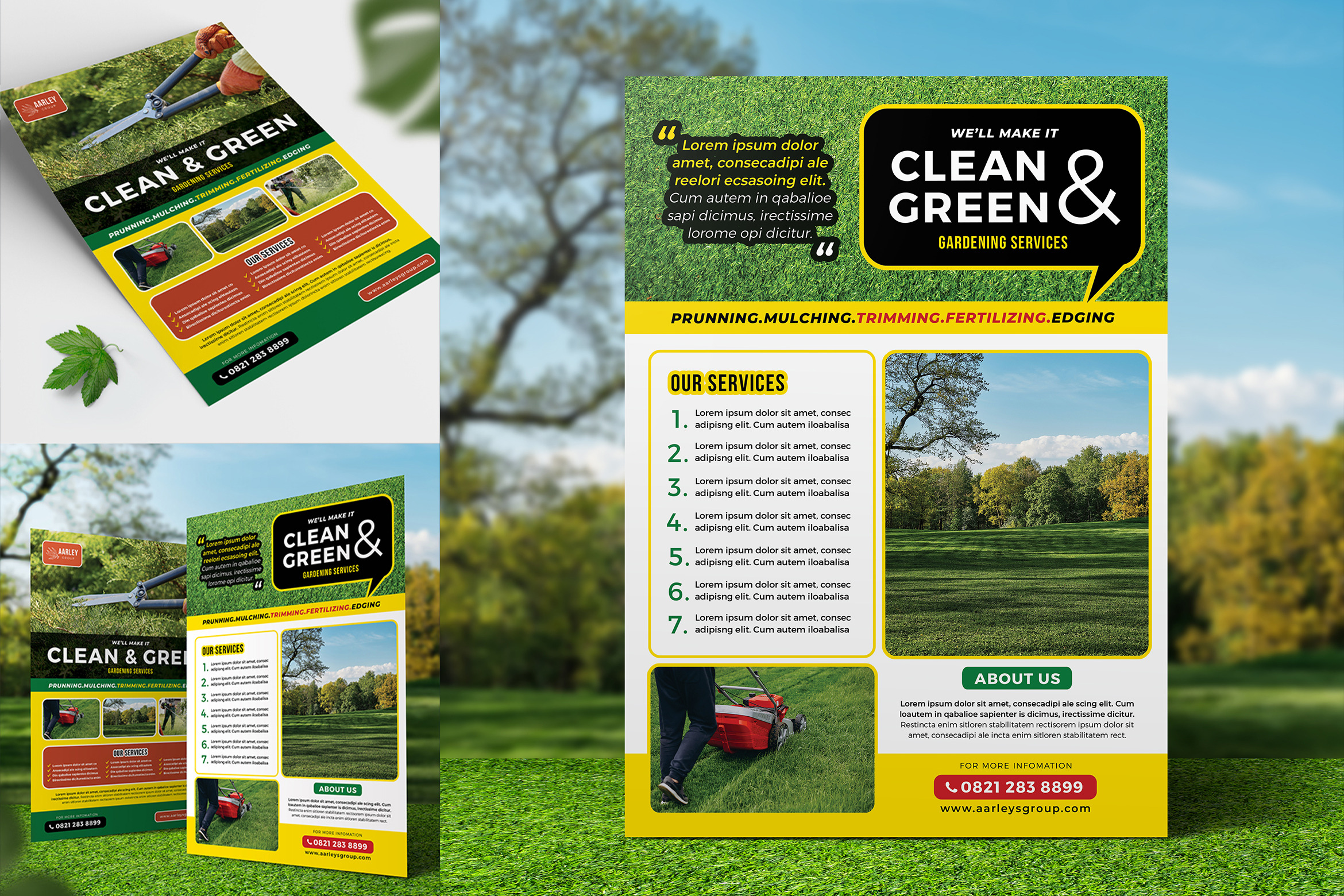 Lawn and landscaping flyer, a Flyer Template by Aarley Kaiven ...