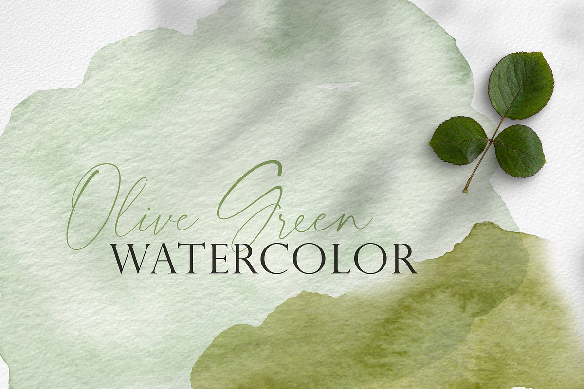 Watercolor Olive Green Flower, an Illustration by Beigetime (Photo 7 of 10)
