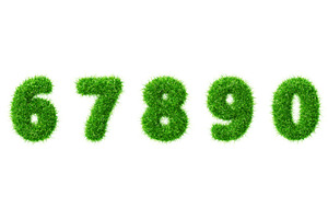 3d green grass font, fluffy numbers, a Plants & Tree 3D Model by Marozhkastudio