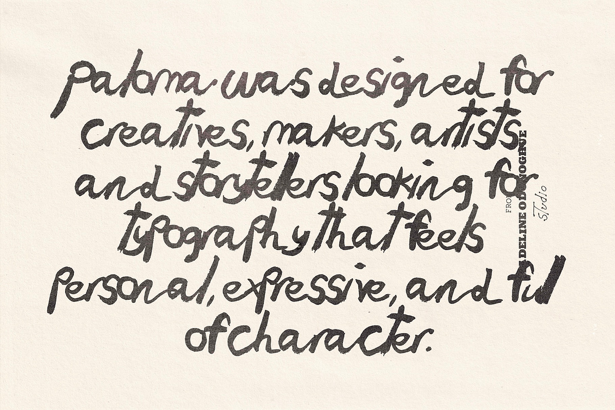 Paloma Hand Painted Font, a Handwritten Font by Madeline ODonoghue Design (Photo 9 of 9)
