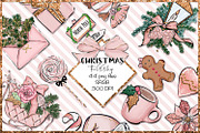 Christmas Clipart Png set, a Decorative Illustration by The GG Shop (Thumbnail 1 of 9)