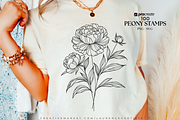 100 Peony Png Svg Procreate Brushes, a Brush Add-On by LaurenceVArtiste (Thumbnail 8 of 9)