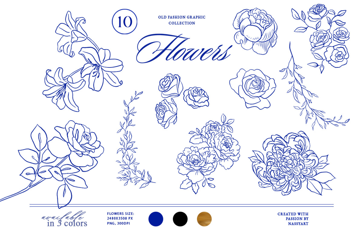 +420 Barbara Vintage Line Art Set, a Decorative Illustration by NassyArt (Photo 21 of 29)