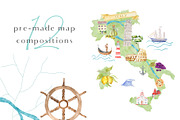 Watercolor Map Creator Wedding, an Illustration by Kaya Fonts (Thumbnail 2 of 23)