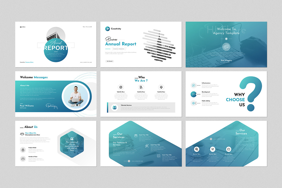 Annual Report Presentation Template, a Presentation Template by GenerousArt (Photo 2 of 5)