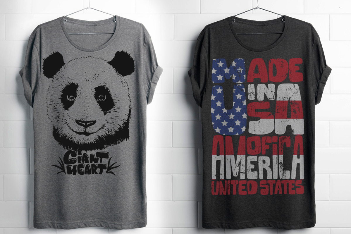 Cute Panda and American shirt print, an Animal Illustration by Urbanshop (Photo 1 of 2)