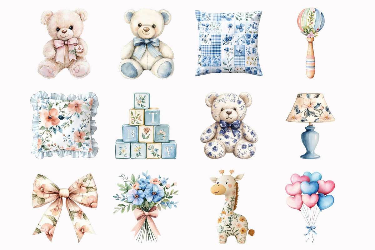 Pastel Baby Toys Clip Art, an Illustration by Design Market (Photo 3 of 5)