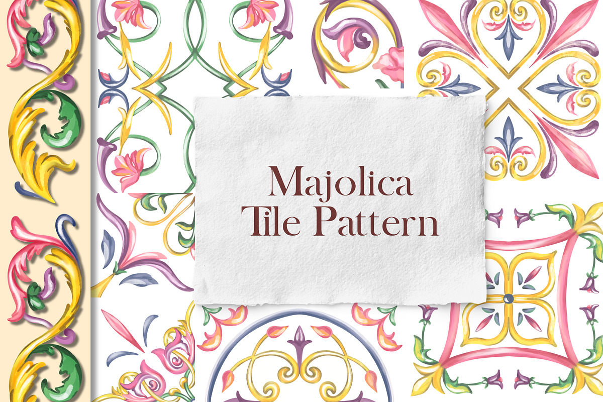 Majolica Tile Pattern, a Pattern Graphic by Rachel Art Studio (Photo 1 of 10)