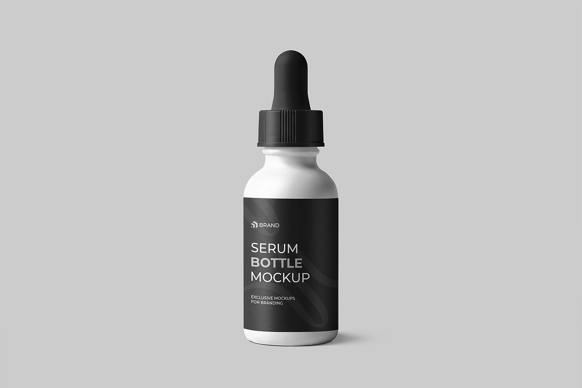 Skincare Serum Dropper Bottle Mockup, a Packaging Mockup by graphypix (Photo 2 of 4)