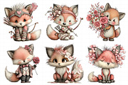 Quirky Funny Valentine Fox Clipart, an Illustration by Daily.Designs (Thumbnail 3 of 5)