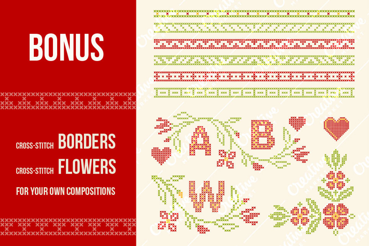 Cross-stitch letters (alphabet, ABC), an Illustration by Slanapotam (Photo 3 of 4)