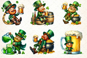 St Patricks Day Leprechaun Drinking, an Illustration by DreamCafeArt (Thumbnail 2 of 4)