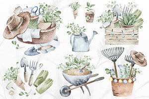 GARDENING Watercolor Set