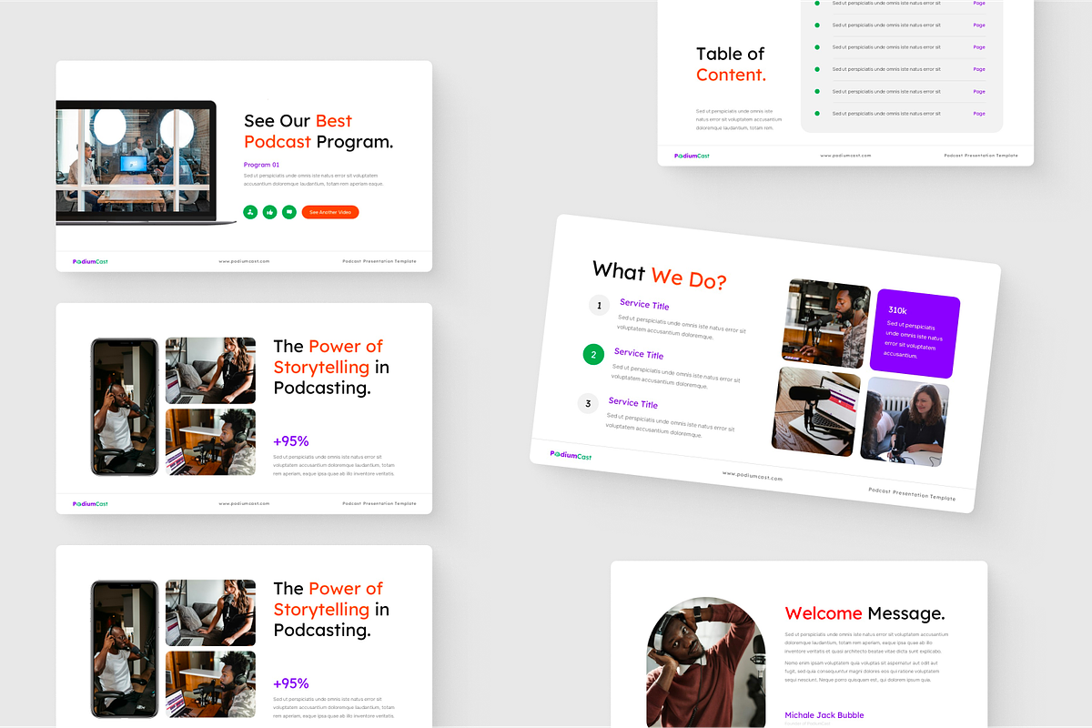 PodiumCast - Podcast GoogleSlide, a Presentation Template by SquidPixey (Photo 5 of 6)