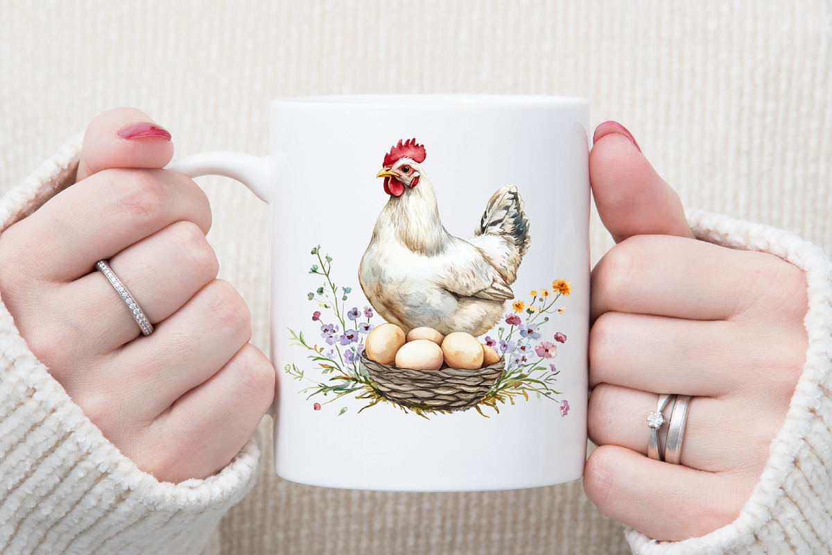 Watercolor Farmhouse Decor Chicken S, an Illustration by Sublimation Artist (Photo 5 of 6)