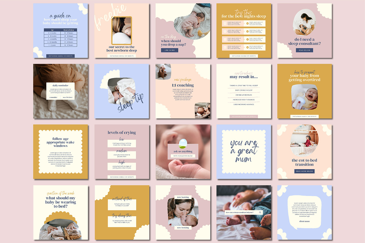 Sleep Coach Instagram Templates, a Social Media Template by Templatez.Co (Photo 2 of 6)