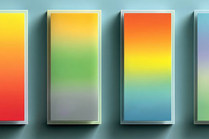 Abstract modern wall art panels with vibrant gradient light refl, a Background Photo by José Manuel Gelpi