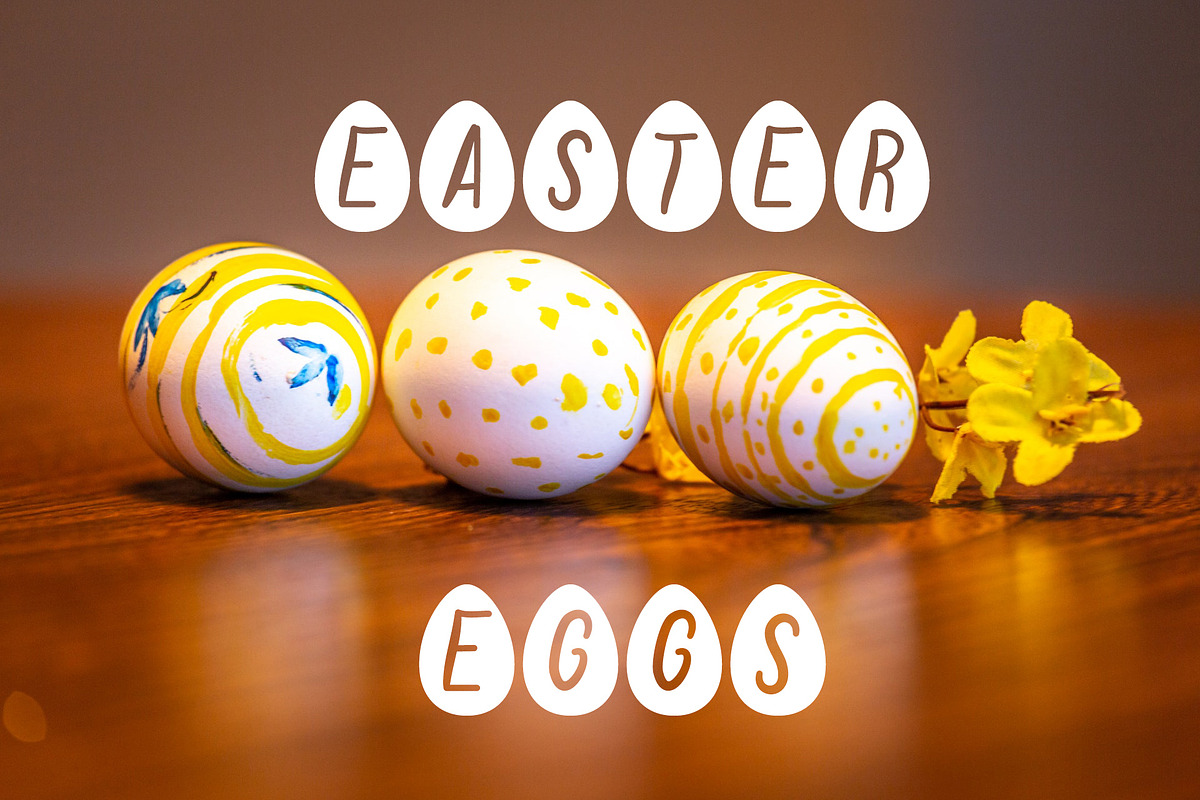 Easter Eggs Font, a Font by vladocar (Photo 1 of 4)
