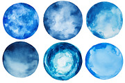 Blue Watercolor Circles Clipart, an Illustration by Designworld (Thumbnail 3 of 5)