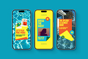 Pool Party Instagram Templates, a Social Media Template by Supanium Studio (Thumbnail 3 of 5)