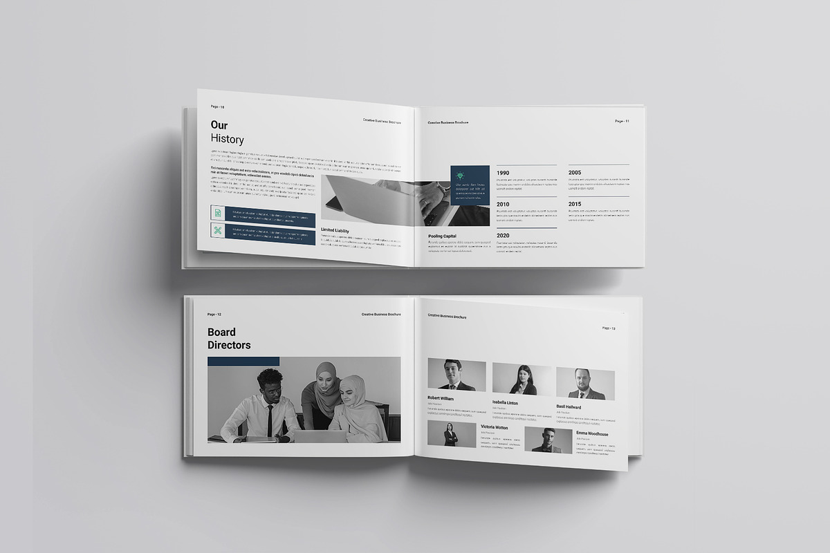 Business Brochure Template Landscape, a Brochure Template by DesignCrest (Photo 10 of 14)