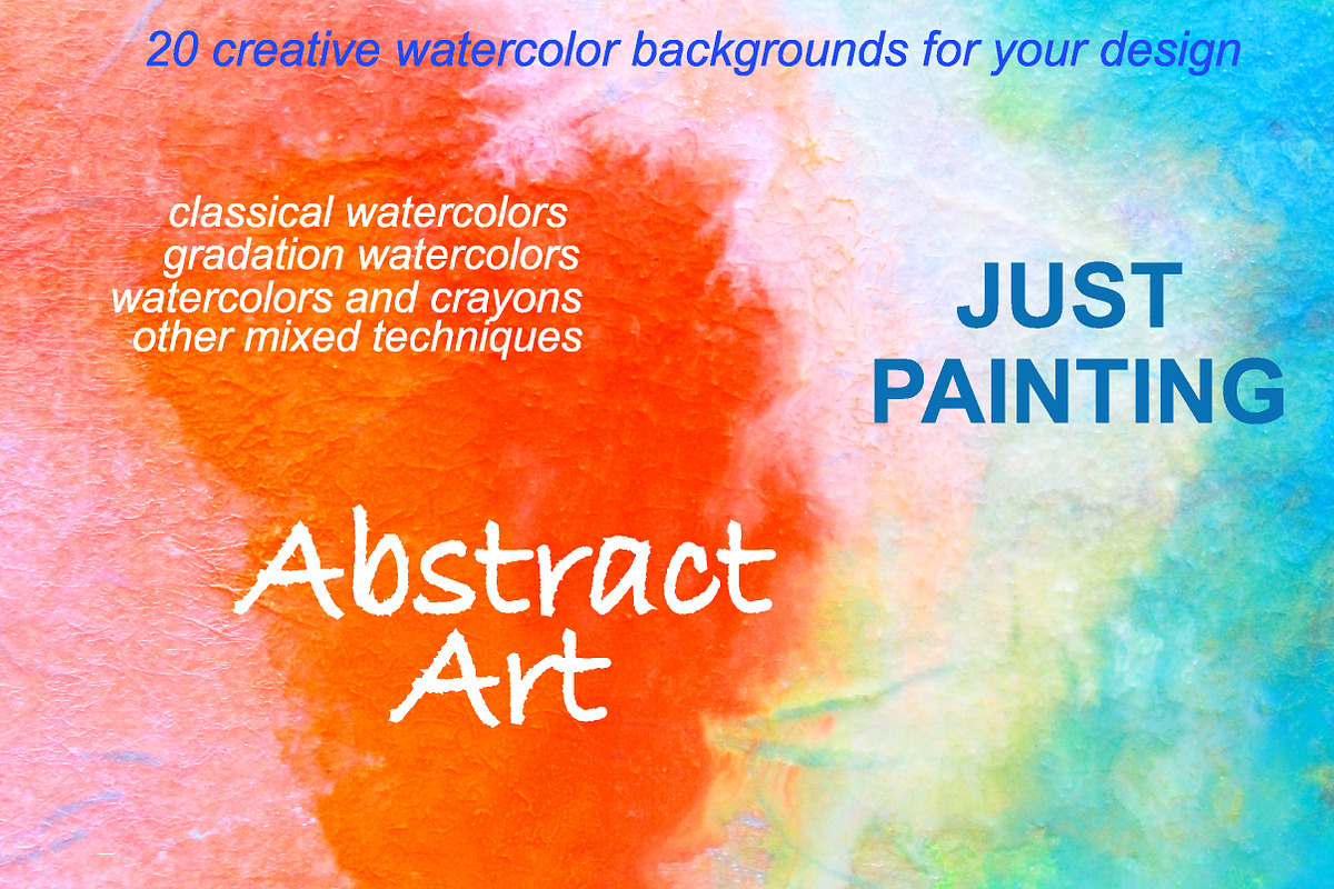 20 Abstract Watercolor Backgrounds, a Texture Graphic by Svetlana Kononova (Photo 5 of 11)