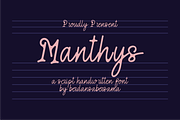 Manthys a Script Font, a Script Font by Berdansabersama (Thumbnail 1 of 8)