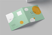 Square Bi Fold Post Card Mockups, an Advertising Mockup by megostudi0 (Thumbnail 2 of 7)