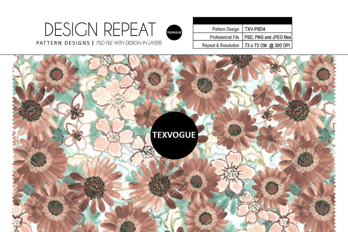 Krizantem Flower - Seamless Patterns, a Pattern Graphic by texvogue (Photo 2 of 18)