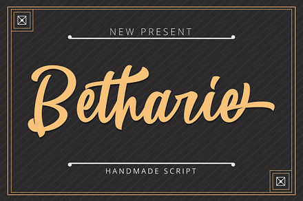Betharie Typeface, a Script Font by MSG Studio