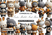Whimsical Easter Rabbit And Bear, an Illustration by Black Bird Studio (Thumbnail 1 of 6)