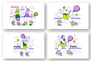 10 Padel Vector Illustration, a Sport Illustration by denayunebgt (Thumbnail 2 of 4)